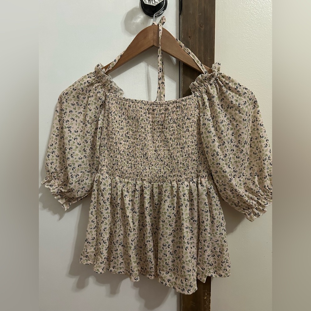 Chic Floral Off-Shoulder Blouse